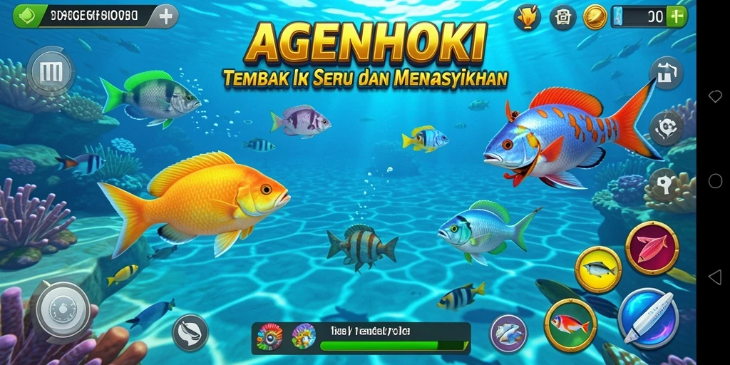 Tampilan menarik dari gameplay AGENHOKI yang penuh warna.