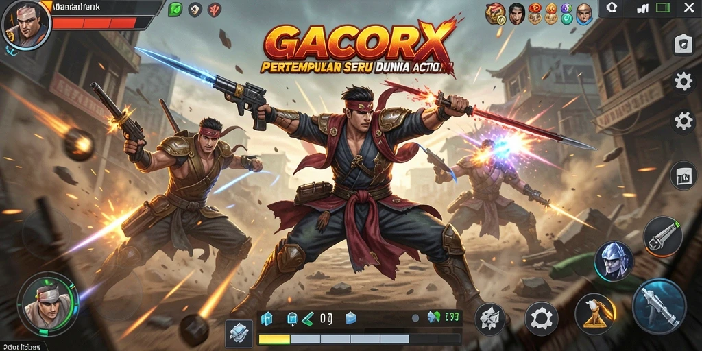 Tampilan aksi seru di GACORX dengan pertempuran mendebarkan.