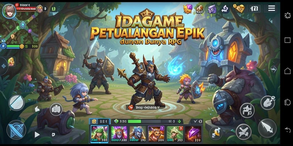 Tampilan dinamis dari gameplay RPG yang seru.