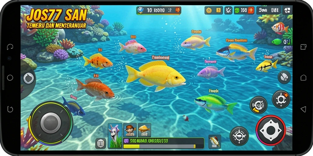 Screenshot gameplay JOS77 menampilkan suasana seru Tembak Ikan.