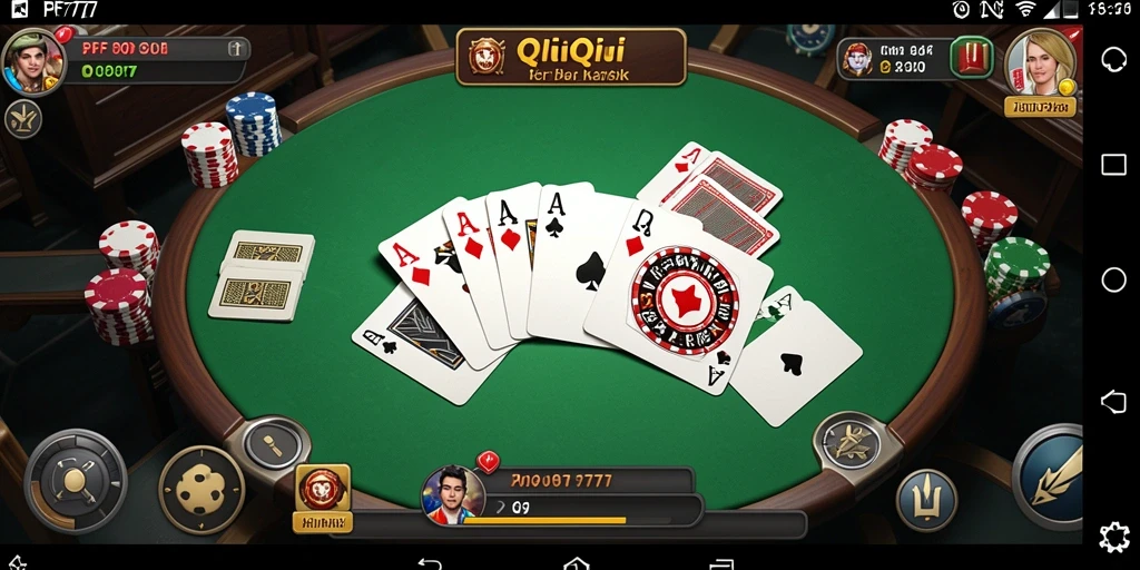 Screenshot yang menunjukkan keseruan gameplay QiuQiu di PF777.