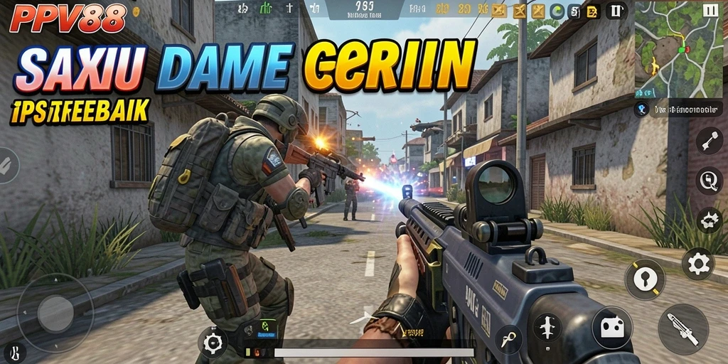 Gameplay seru dalam pertempuran TPS yang intens.