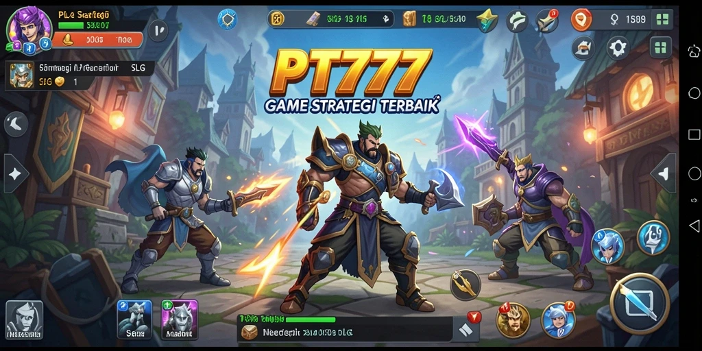 Tampilan gameplay menarik dengan berbagai elemen strategi SLG.