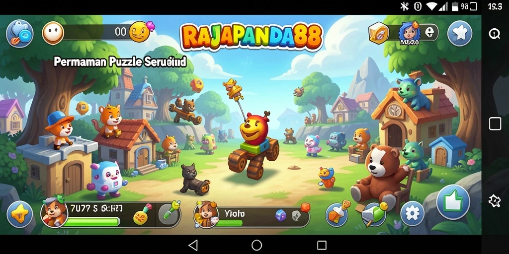Tampilan gameplay Puzzle yang menantang dan menarik dalam RAJAPANDA88.