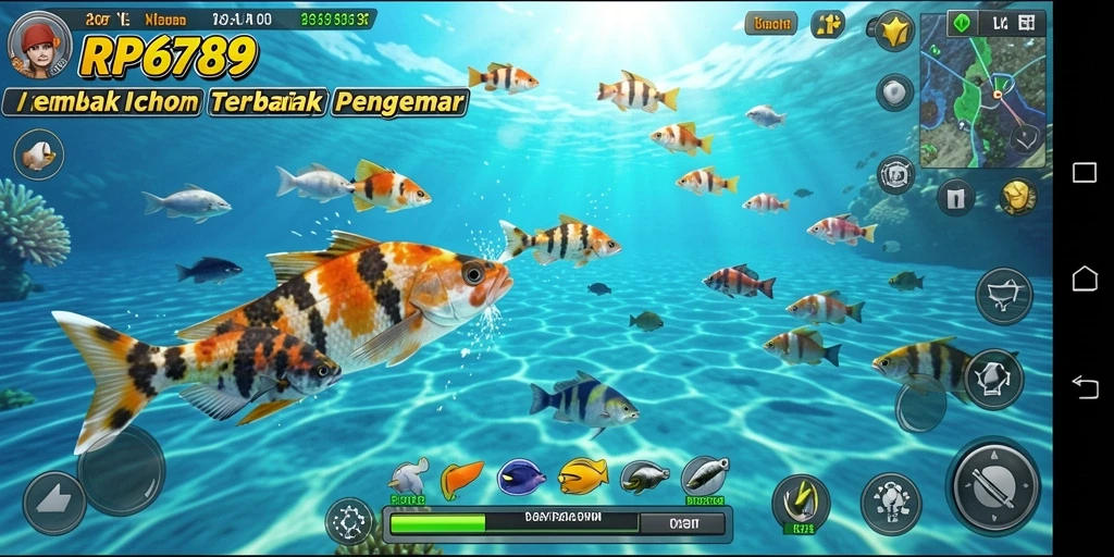 Tampilan gameplay seru dalam game Tembak Ikan RP6789.