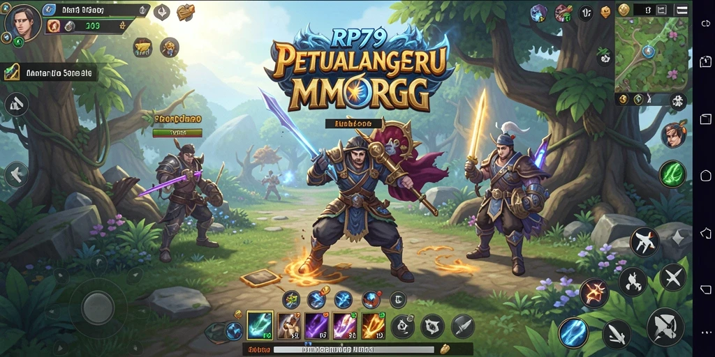 Tampilan gameplay RP79 yang memukau dalam dunia MMORPG.