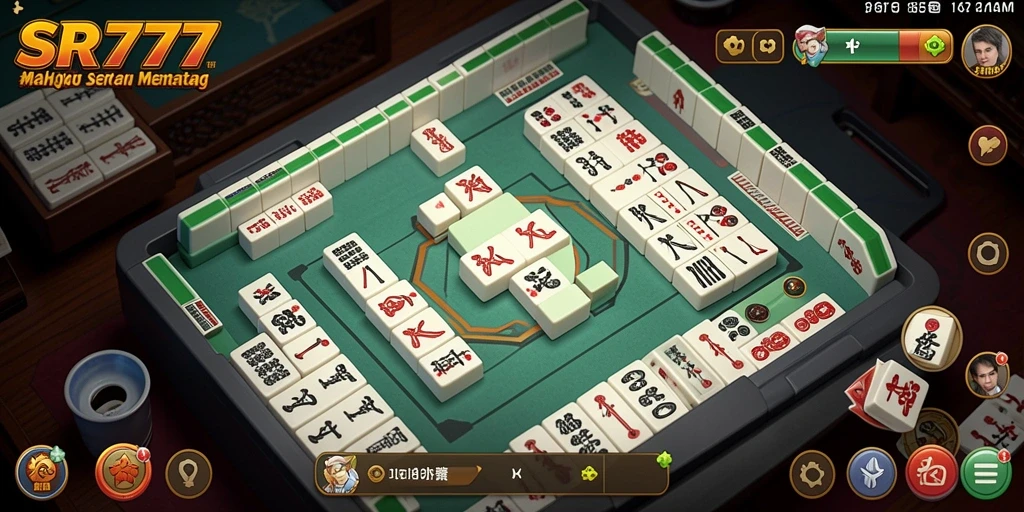 Tampilan gameplay yang mengasyikkan dalam permainan Mahjong.