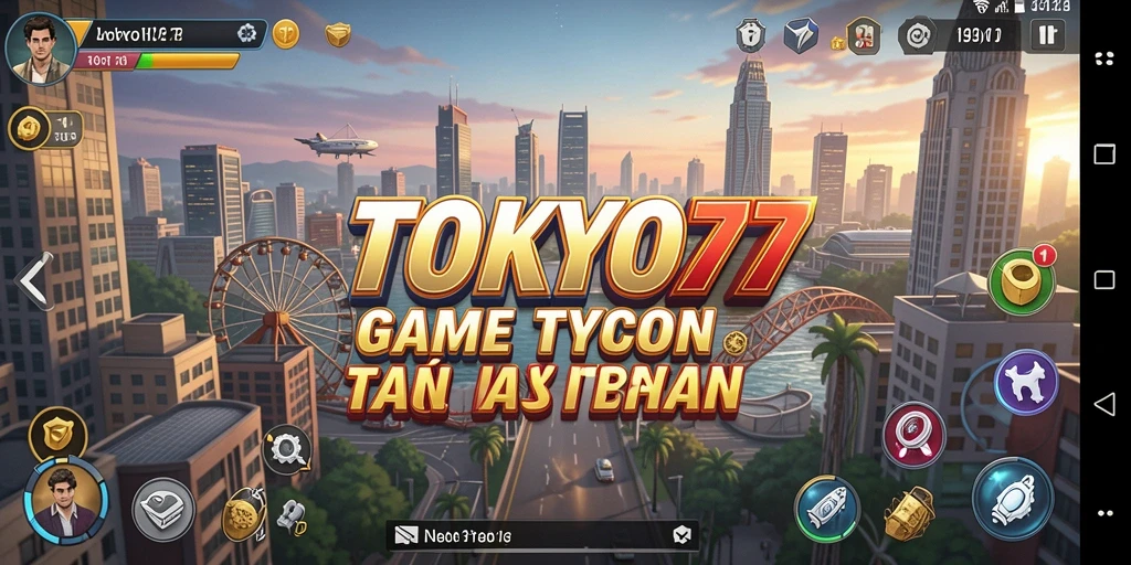 Screenshot gameplay <strong>TOKYO77</strong> menampilkan aksi seru dalam mengelola bisnis Tycoon.